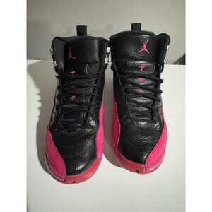 Nike Air Jordan 12 Retro GS Size 6Y Black Deadly Pink 510815-026 Jumpman